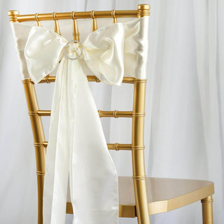 Elegant Ivory Satin Chair Sashes for a Touch of Luxury Elegant Ivory Satin Chair Sashes for a Touch of Luxury
