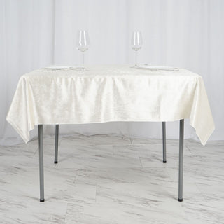 Create a Luxurious Setting with the 54x54 Square Velvet Tablecloth