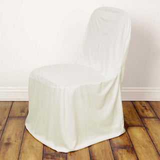 Ivory Stretch Slim Fit Scuba Chair Covers Ivory Stretch Slim Fit Scuba Chair Covers