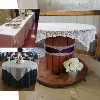 Create Unforgettable Memories with the Ivory Victorian Lace Table Overlay