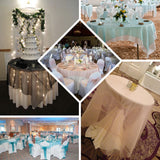 60'' | Turquoise Square Sheer Organza Table Overlays