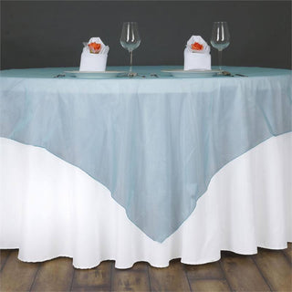 Create a Stunning Table Setting with the Turquoise Sheer Organza Square Table Overlay