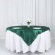 60x60inch Hunter Emerald Green Seamless Square Satin Tablecloth Overlay