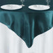 60x60inch Peacock Teal Seamless Square Satin Table Overlay#whtbkgd