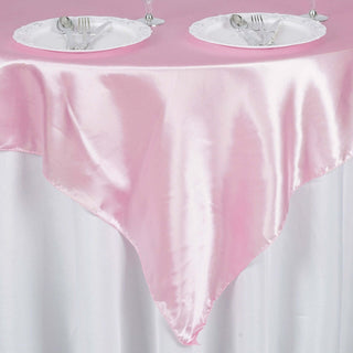Enhance Your Table Setting with a Pink Satin Table Overlay Enhance Your Table Setting with a Pink Satin Table Overlay