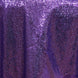72" Premium Stripe Sequin Square Overlay For Wedding Catering Party Table Decorations - Purple#whtbkgd