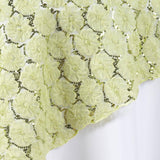 72" x 72" Tea Green Satin Blossoms and Sequins on Lace Net Square Table Overlay | Square Table Toppers#whtbkgd