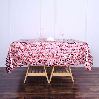 Luxurious and Versatile Pink Table Overlay