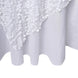 72" x 72" White Premium Big Payette Sequin Overlay