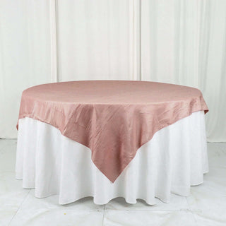 Dusty Rose Accordion Crinkle Taffeta Table Overlay for All Occasions Dusty Rose Accordion Crinkle Taffeta Table Overlay for All Occasions
