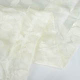 72x72inch Ivory 3D Leaf Petal Taffeta Fabric Table Overlay