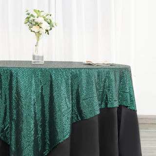 Create a Dazzling Tablescape with the Sparkling Sequin Table Overlay