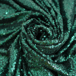 Make a Statement with the Hunter Emerald Green Premium Sequin Square Table Overlay