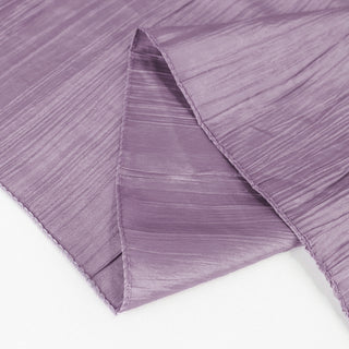 Enhance Your Event Decor with the Violet Amethyst Accordion Crinkle Taffeta Table Overlay