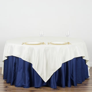 Create Unforgettable Events with Ivory Square Polyester Table Overlay