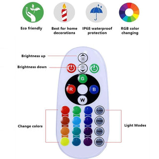 RGB color changing remote control for home decorations