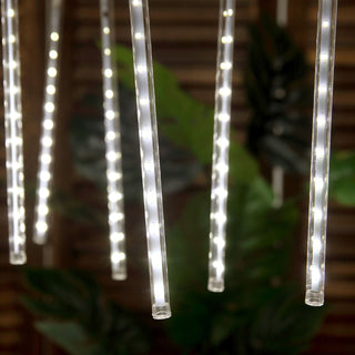 Create a Magical Atmosphere with Clear Hanging Icicle Tube Waterproof LED String Lights