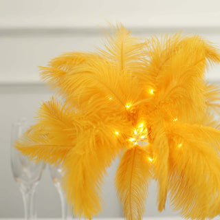 Make a Lasting Impression with the LED Gold Ostrich Feather Table Lamp Make a Lasting Impression with the LED Gold Ostrich Feather Table Lamp