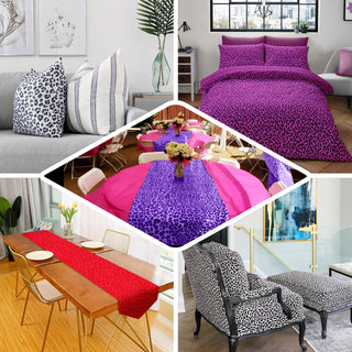 Transform Your Space with Purple Leopard Print Taffeta Fabric