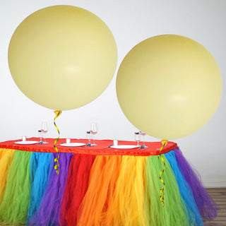 Elevate Your Event with Pastel Yellow 32" Large Balloons