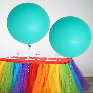 Add a Touch of Elegance with Turquoise 32" Large Balloons
