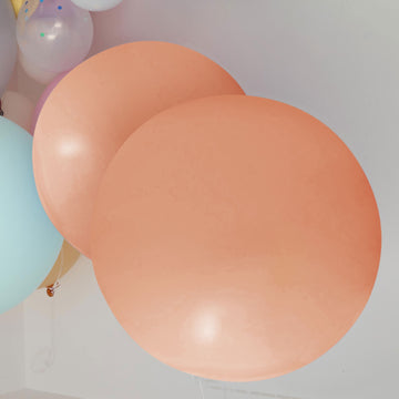 2 Pack 32" Large Matte Pastel Natural Helium or Air Latex Balloons