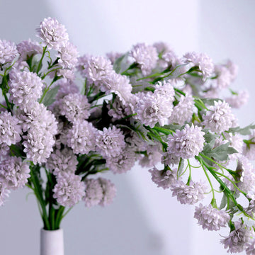 2 Bushes 33" Lavender Lilac Artificial Chrysanthemum Mum Flower Bouquets