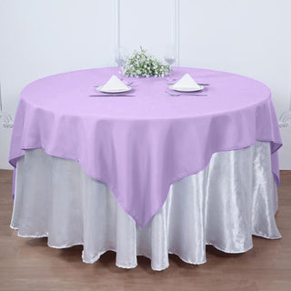 Enhance Your Table Setting with the Lavender Lilac Seamless Square Polyester Table Overlay