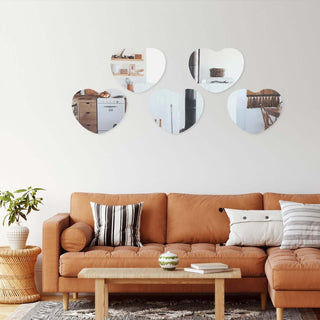 Elegant Silver Heart Glass Mirror Table Centerpiece Elegant Silver Heart Glass Mirror Table Centerpiece