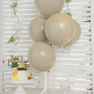 25 Pack 12" Matte Nude Double Stuffed Prepacked Latex Balloons