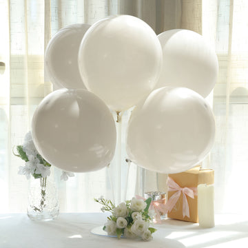 25 Pack 12" Matte Pastel Beige Helium Air Latex Party Balloons