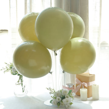 25 Pack 12" Matte Pastel Olive Green Helium Air Latex Party Balloons