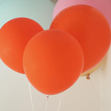 10 Pack 18" Matte Pastel Orange Helium or Air Latex Party Balloons