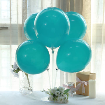 25 Pack 12" Matte Pastel Peacock Teal Helium Air Latex Party Balloons