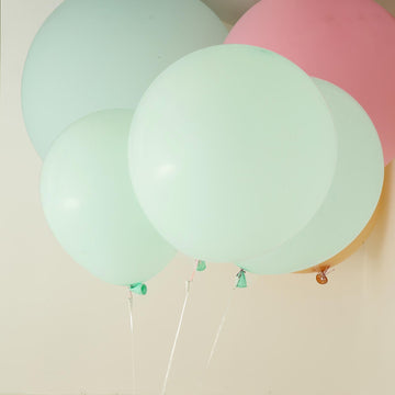 10 Pack 18" Matte Pastel Seafoam Helium or Air Latex Party Balloons