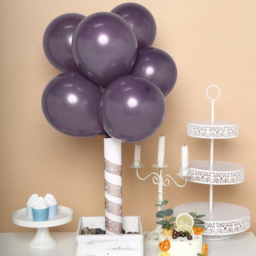 25 Pack 10" Matte Pastel Violet Amethyst Helium Air Latex Balloons