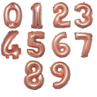 Gorgeous Metallic Rose Gold Number Balloons Gorgeous Metallic Rose Gold Number Balloons