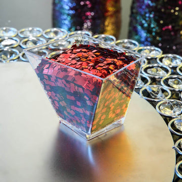 50g Bag Metallic Burgundy DIY Arts and Crafts Chunky Confetti Glitter
