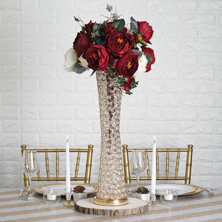 Elegant Metallic Gold Floral Vase Centerpiece