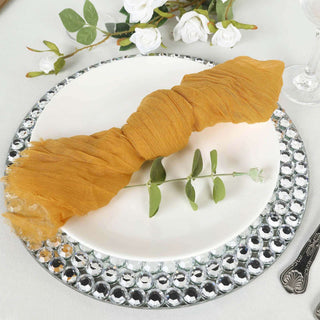 Mustard Yellow Gauze Cheesecloth Boho Dinner Napkins Mustard Yellow Gauze Cheesecloth Boho Dinner Napkins