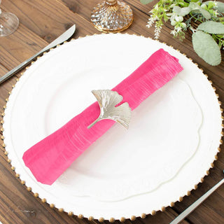 Create a Stunning Tablescape with Fuchsia Accordion Crinkle Taffeta Napkins Create a Stunning Tablescape with Fuchsia Accordion Crinkle Taffeta Napkins