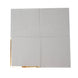 50 Pack | 2 Ply Soft Gray With Gold Foil Edge Dinner Paper Napkins
