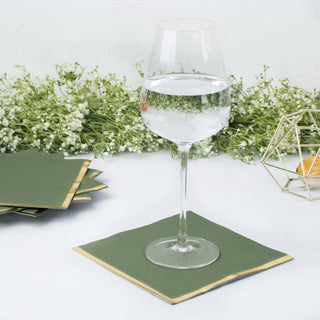 Dusty Sage Green Soft 2 Ply Disposable Cocktail Napkins - Elevate Your Event Decor Dusty Sage Green Soft 2 Ply Disposable Cocktail Napkins - Elevate Your Event Decor