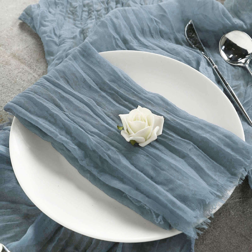 Cotton Gauze Cloth Napkin Set / Dusty Blue