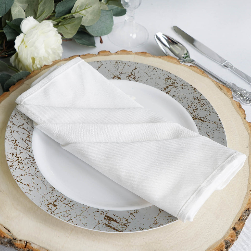 White Cotton Napkins Cloth 20 x 20 Oversized 100% Natural Bulk Linens for  Dinner, Events, Weddings by Aunti Em's Kitchen, Set of 12