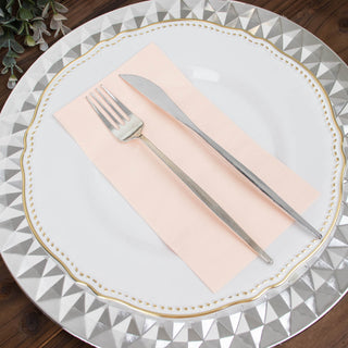 Soft Blush Dinner Paper Napkins - Perfect for Any Occasion
