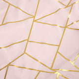 5 Pack | Modern Blush/Rose Gold & Geometric Gold Cloth Dinner Napkins | 20x20Inch#whtbkgd