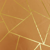 5 Pack | Gold With Geometric Gold Foil Cloth Polyester Dinner Napkins | 20x20inch#whtbkgd