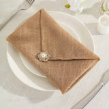 5 Pack | Natural Slubby Textured Cloth Dinner Napkins, Wrinkle Resistant Linen | 20x20Inch