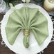 5 Pack | Sage Green Boho Chic Rustic Faux Jute Linen Dinner Napkins - 19inch